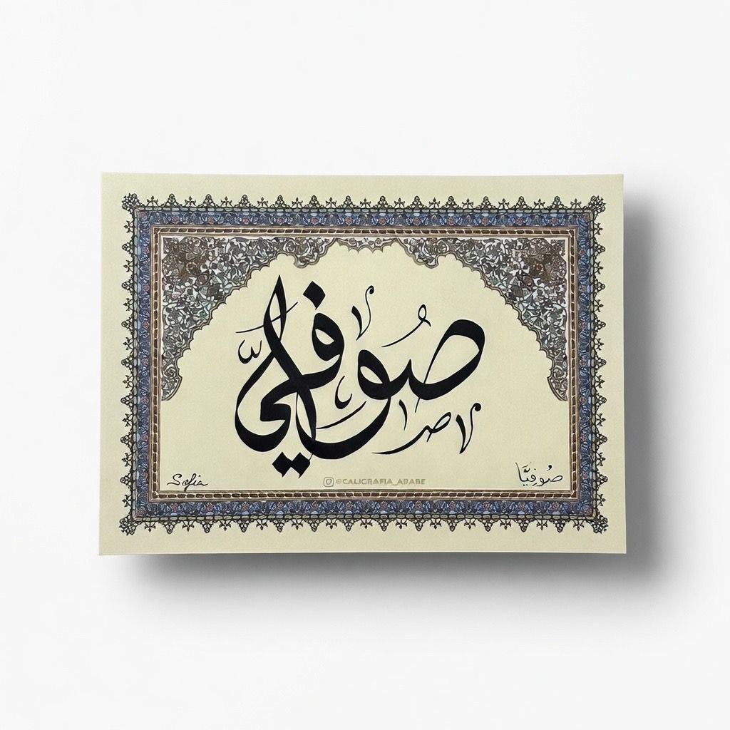 CARTULINAS (con tu nombre en árabe)